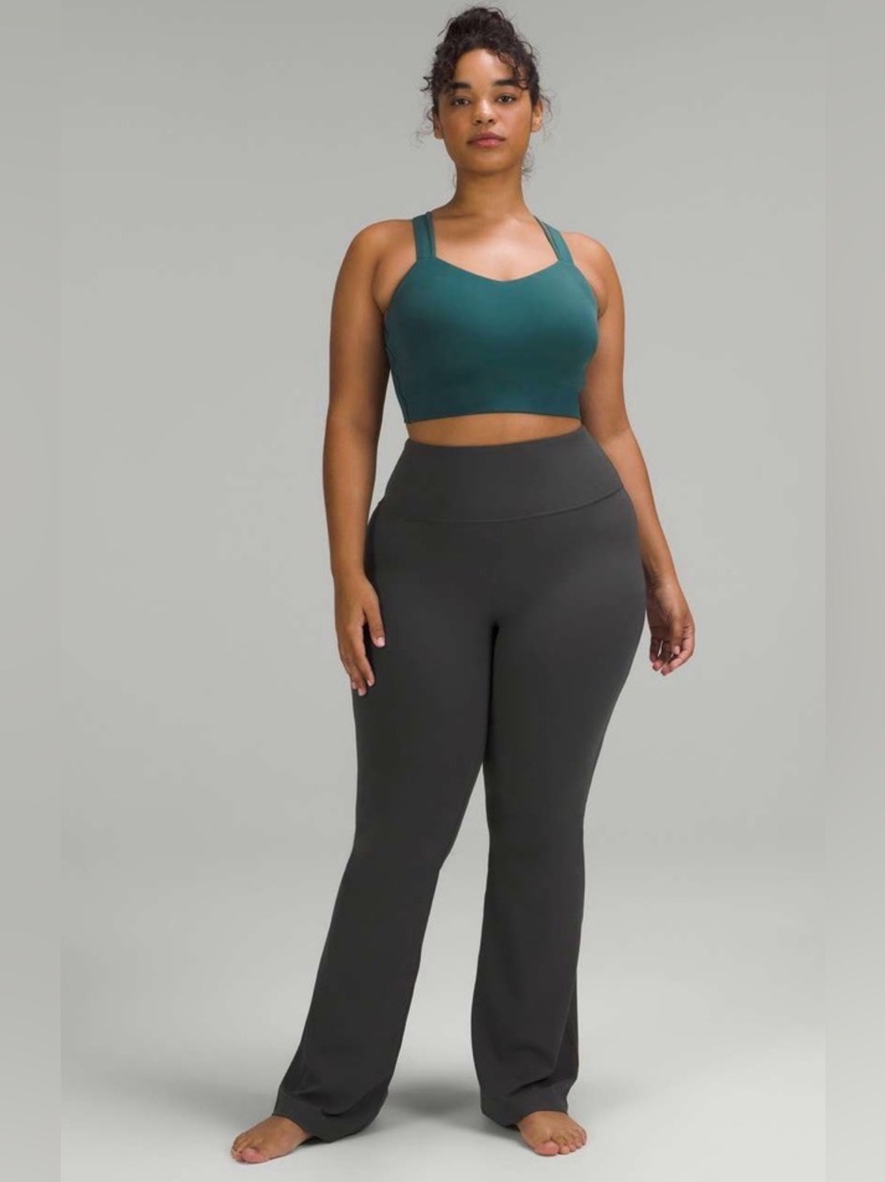 Lululemon Groove Super-High-Rise Flared Pant Nulu Graphite Grey Size 4